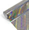 CompraFun Auto Folie 2D Hochglanz Laser Regenbogen Carbon Folie, Auto Folierung Folie Selbstklebend Silber 150 * 30 cm