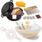 5QT Dutch Oven aus Gusseisen (Sourdough Starter Kit mit Gärkorb, Lamme und Deckel, ideal zum Brotbacken) (Familienkochen, Braten, Schmoren und Grillen)