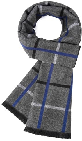 Kotashion Herren Winterschal Modischer Business Karoschal Warmer Weicher und Hautfreundlicher Herrenschal Geschenke und Geschenke für Männer