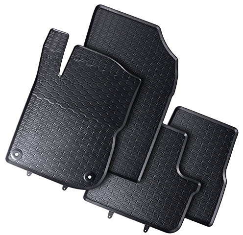 GEYER & HOSAJA Gummifußmatten 859/4C kompatibel mit Peugeot 2008 I (2013-2019) und Peugeot 208 I (2012-2019)