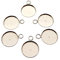 XieXie 925 Sterling Silber Fassungen, 6er Set: 12mm Cabochons - hypoallergen, für Anhänger & Ohrringe – Ideal zur Schmuckherstellung