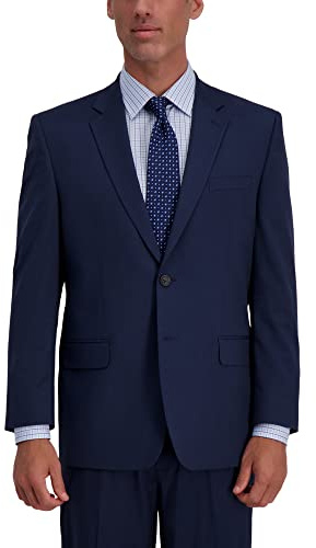 Haggar unisex - vuxen Stretch Classic Fit 2-button Center Vent Suit Separate Coat Business kostym jacka