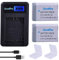 DuraPro Lot de 2 batteries 1250 mAh NB-13L NB13L + chargeur USB LCD pour appareil photo numérique Canon NB-13L PowerShot G5X G7X G9X, G7X Mark II, G9X Mark II, SX720 HS, SX620 HS, SX740