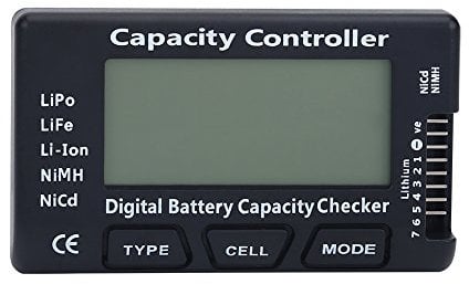 Digitaler Batteriekapazitätstester, Smart Digital Batterie Kapazität Checker, Digital Batterie Kapazitaet Checker für LiPo LiFe NiMH/NiCd-Akkus