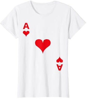 Spielkarte Herz Ace Karte Kostüm Verkleidung Ace Gruppen T-Shirt