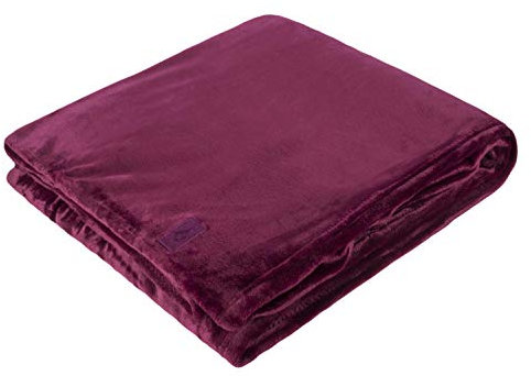 HEAT HOLDERS - Luxus Winter Flauschig Isoliert Fleece Felldecke Decke Fell in 7 Farben Einheitsgröße 180x200cm (Claret)