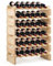 COSTWAY Weinregal Holz stapelbar, Flaschenregal für 36 Flaschen, Weinständer mit 6 Ebenen, Holzregal, Flaschenständer für Küche, Esszimmer, Bar, Keller, 63 x 28 x 85 cm