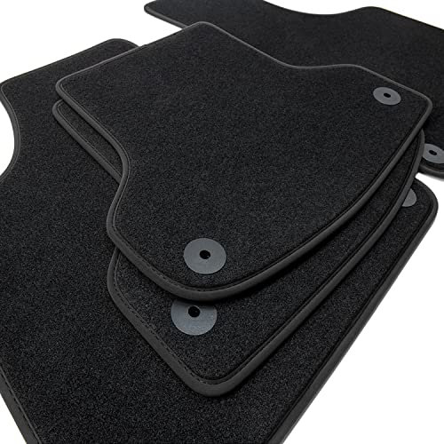 teileplus24 NL-126 Fußmatten kompatibel mit Audi A6 4F 2004-2006 Premium Automatten 4-teilig Nubuk, Bandeinfassung:Schwarz