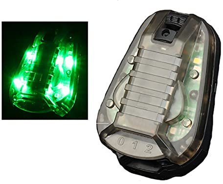 JOYASUS Luz táctica para casco, impermeable, luz de señal para casco de Airsoft, lámpara de luces de señal (negro (luz OD))