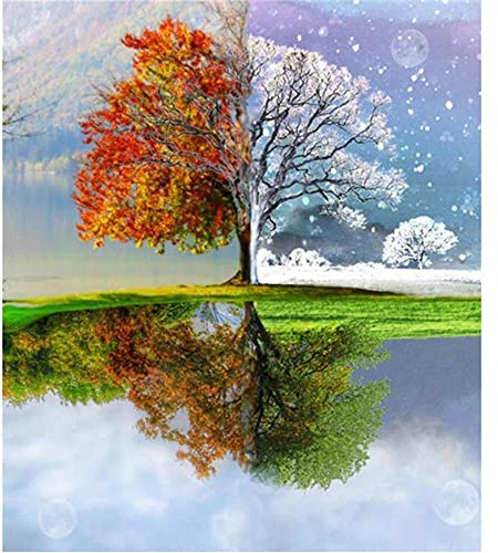 YINGXIN134 Puzzles de 1000 pièces pour Adultes, Puzzle d'arbre des Quatre Saisons, Jeux de Puzzle pour Adultes - 1000 pièces (26x38cm)