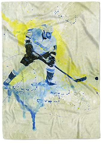 Eau Zone SplashArt Sport Handtuch Strandhandtuch Saunatuch Kuscheldecke Kunstvoll Eishockey III Sp Größe 100 x 50 cm