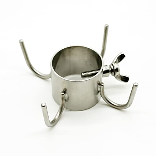 DYSEYU 4-Prongs Beach Umbrella Hanging Hook Stainless Steel 304 Metal Adjustable Travel Umbrella Hooks Durable 1 Pack