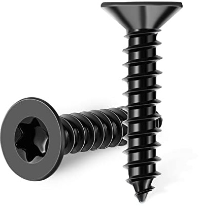100 Stk. 4 x 38 mm Holzschrauben A2 Edelstahl, Torx, Schwarz, T20 Bit – TPOHH