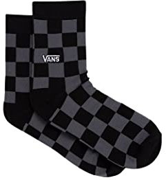 Vans Calze unisex modello classic print 3/4 crew (6.5-9, 1pk), con mini logo ricamato laterale, colore Black/Charcoal Taglia Unica Multicolore BLACK/CHARCOAL