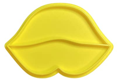 The Cookie Cutter Hub 10cm Lips Cookie Cutter and Matching Embosser for Cookies Biscuits Clay Baking Decoration