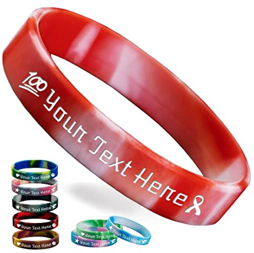 Zkgiftsdz Braccialetti personalizzati in silicone Bulk, braccialetto in gomma personalizzato con messaggio di testo, braccialetto semiperdo bambini ，bracciale bambini antismarrimento.