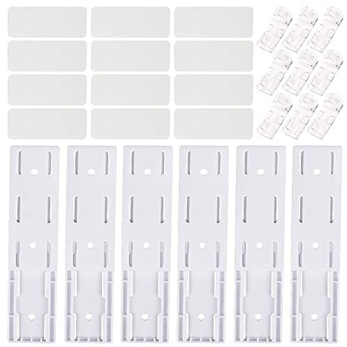 Steckdosenleiste Halterung, 6 Stücke Nicht Gelochte Power Board Halter zur Wandmontage, Steckdose Fixierer Halterung Ständer mit 16 STK, Power Board-Halter für WLAN Router,Computer,Küche,Heim