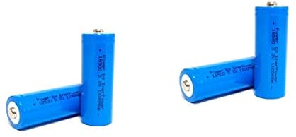 LiFePo4 IFR18500 Akku 4er Set 1100mAh 3,2V 18500 Batterie Lithium-Eisen-Phosphat Akku für Duracell Solar LED Leuchten Outdoor (Button-Top (Nuppel)) - Ersetzt Duracell BL18500-1000