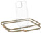 ZhinkArts - Handykette kompatibel mit iPhone 12/12 Pro - Handyhülle zum Umhängen - Band/Schnur abnehmbar - Necklace - Clear - Taupe - Beige