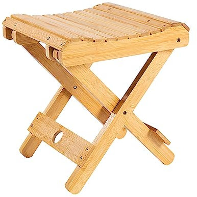 Tabouret Pliant en Bambou, Tabouret de Douche en Bois pour Salle de Bain, Siège de Douche Pliant Portable, Repose-pieds de Douche à Raser pour Adultes, Tabourets Accroupis Antidérapants(#1)