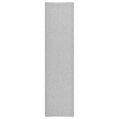 vidaXL Teppichläufer Teppich Läufer Flurteppich Küchenläufer Küchenmatte Wohnzimmerteppich Küche Flur Schlafzimmer Hellgrau 80x300cm Nadelvlies