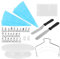33 Pcs Cake Turntable Kits,Cake Plate Rotating,Cake Decorating Kits, Kitchen Cake Decorating Turntable Rotating Base with Scraper Pastry Nozzle Set Baking Tool for Baking Pastry, Icing, Patterns