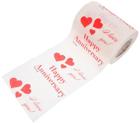Gatuida 1 Rolle Taschentücher Zum Valentinstag Toilettenpapier Zum Valentinstag Zum Lustige Seidenservietten Herz-toilettenpapier Zubehör Sanft Frischholz-zellstoffpapier