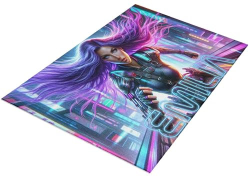 timalo® Moderner Gaming Teppich personalisiert mit Namen | Gamer Teppich Gaming Room | Fußmatte mit Wunschname Kinderzimmer Dekoration Jugendzimmer | Mädchen Superheld
