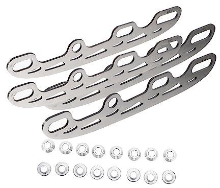 HANABASS Metall Eislaufkufen Austauschbare Kufen Für Rollschuhe 253mm Edelstahl Langlebig Mit Kantenstoppern Für Rollhockey Und Inline Skating