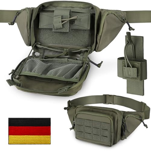WYNEX Marsupio per pistola nascosta, marsupio tattico con fodero universale per pistola, marsupio per pistola per uso quotidiano con sistema di sospensione regolabile in corda di paracadute per uomini