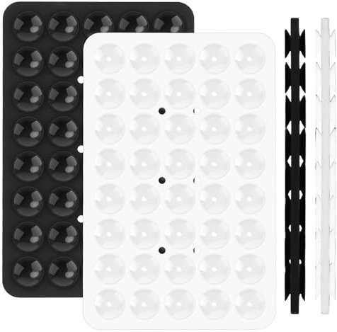PEUTIER 2pcs Support de Coque de Téléphone à Ventouse en Silicone, Double Face Coque de Téléphone à Ventouse Mains Libres Support Téléphone Ventouse Compatible avec iPhone Android