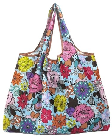 2 Stück Große Wiederverwendbare Einkaufstasche, Faltbare Einkaufstaschen, Tragbare Shopping Bag , Wasserdicht , Waschbar Umweltfreundliche Stofftasche, für Einkaufs und Reisen Camping ( Color : Lotus