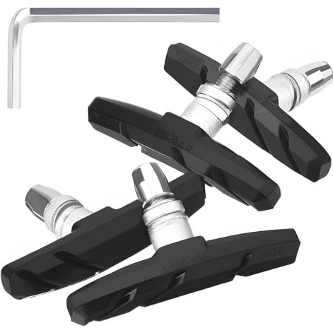 XOKL 2 Pairs Bike Brake Pads Brake Pads For Bicycle V Brake Pads Professional Caliper Brake Pads With Hex Nuts And Spacers 70mm Bicycle Brake Pads For Fixie Bike Road Bikes Mountain Bikes
