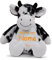 Schnoschi Kuscheltier mit Namen oder Initialen Bestickt, personalisiertes Stofftier, individuelles Schmusetier mit Wunschnamen (Kuh)