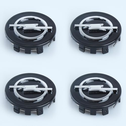 4 pcs Nabendeckel für Opel Astra J Sports Tourer ab Bj.2012-2015, Radnabenabdeckung Set ABS Kunststoff Aluminium Nabenkappen für Felgen Radnaben Felgendeckel Felgenkappen,58.5mm-Black