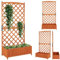 BAKAJI Fioriera da esterno con grigliato verticale, Traliccio in Legno con spalliera Porta Fiori e Rampicanti per Giardino, Balcone, Patio, Resistente alle Intemperie, Naturale (90 x 45 x 180 cm)