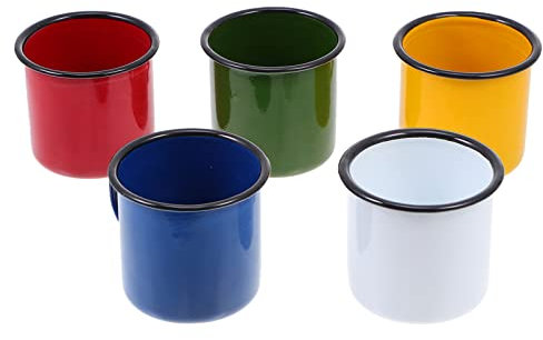 GRADENEVE 5 Mini Tazas De Esmalte Vintage Con Diseño Moteado Tazas Esmaltadas Para Acampar.
