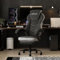 Ergonomic Office Chair with Adjustable Headrest and Footrest, High Back Reclining Desk Chair with Linkage Armrests, Executive Swivel Computer Chair with Lumbar Support for Home & Office (Black)