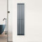 blumfeldt Radiateur Mural Delgado - 942 W, Design Moderne en Acier, Tubes Chauffants Verticaux, Raccordement Central, Montage Mural, Anthracite, 25x120 cm
