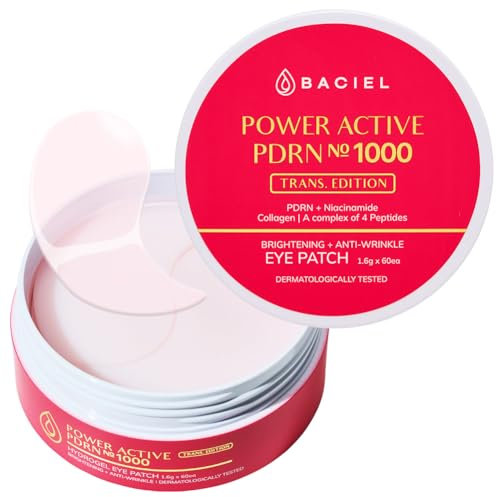 BACIEL - Patch Occhi in Idrogel contro Rughe e Occhiaie – con 1000ppm di PDRN, Collagene e Peptidi – 30 Coppie per Occhi Stanchi e Gonfi