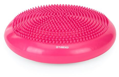 TREXO Sensorik Kissen in Rosa 33x5 cm Massagenoppen Sorgen für eine sanfte Fußmassage Balancekissen lindert Schmerzen Ideal für Dehnübungen
