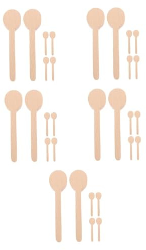Gadpiparty 30pcs Unfinished Wooden Spoon DIY Wood Spoon Blanks Kit for Crafting Wooden Unpainted Wood for Carving DIY