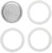 1 Filter and 3 Silicone Aluminum Moka Pot Gasket,Seal Food Grade Replacement Set Maker Machine Cup Parts,for Fiammetta Break Happy DAMA Melody Alpina Stainless Steel Mokas Pots Espresso Coffee Makers
