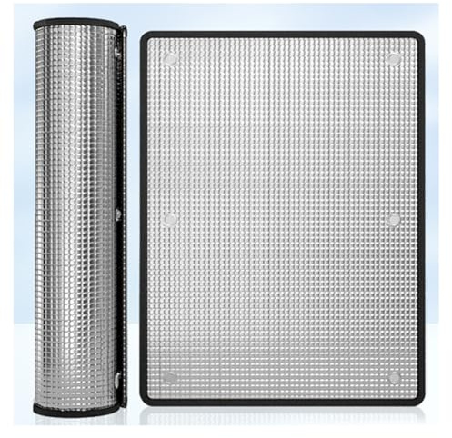 WXGZSKLV 8mm Doppelte Aluminiumfolie Isolierfolie Fensterfolien, UV-Schutz Sonnenschutz Folie Fenster Innen oder Außen, Sichtschutzfolie Für Glasfenster, Reflektierende Wärmeschutzfolie(70cm x 70cm)