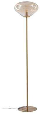 Lindby Stehlampe Lelia (Design, Modern) in Creme aus Glas (1 flammig E27) - Stehleuchte Standleuchte Floor Lamp Wohnzimmerlampe Wohnzimmerleuchte