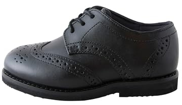 NEXT Jungen Standard Passform (F) Edle Budapester aus Leder Schwarz 24