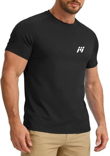 MEETWEE Herren Rash Guard UPF 50+ Rash Vest Männer Kurzarm UV Schutz T-Shirt Tops Schnelltrocknend für UV-Schwimmen Surfen Wassersport