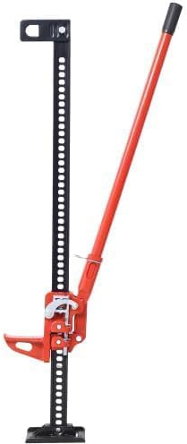 Garvee Hochhub-Wagenheber 33 Zoll für Farm & Offroad – 3,5 Tonnen (7000 lbs) Tragkraft, Ratschen-Heber mit Kunststoff-Basis, Hubhöhe 13–66 cm, Stahl-Konstruktion für Traktor SUV LKW Geländewagen, Rot