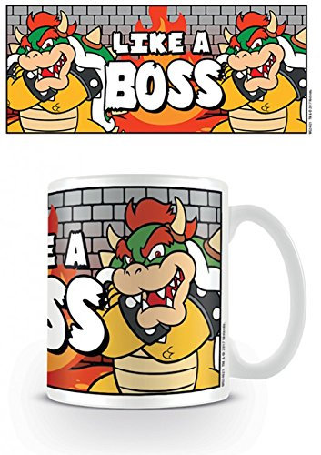 Super Mario, Like A Boss, Super Mario Bros. Taza Foto (9x8 cm) Y 1x Pegatina Sorpresa