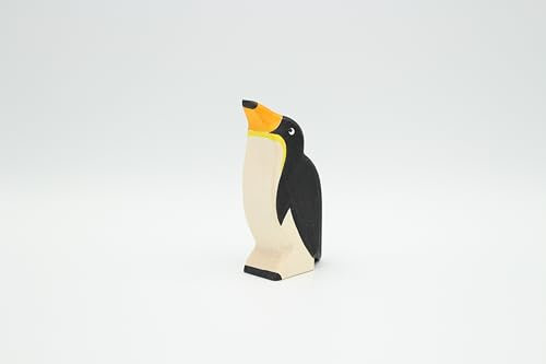Holzspielwaren Ackermann Pinguin aus Holz (Kopf Oben) – Zoo Holzspielzeug, aus Schwäbischer Handarbeit (100% ökologisch)